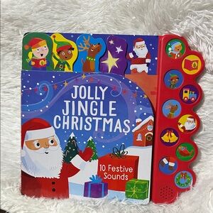🩶5/$30 Jolly Jingle Christmas Toddler and Children’s Board Book with 10 Sounds